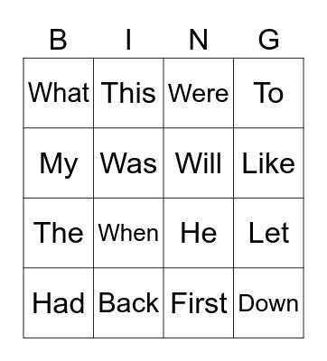 Sandoval Family Bingo Card