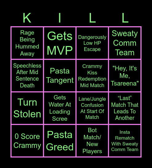 PASTA BINGO - UNITE EDITION Bingo Card