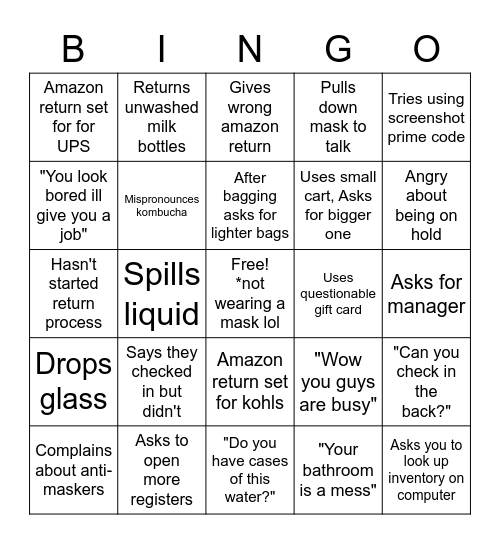 Super BINGO! Bingo Card