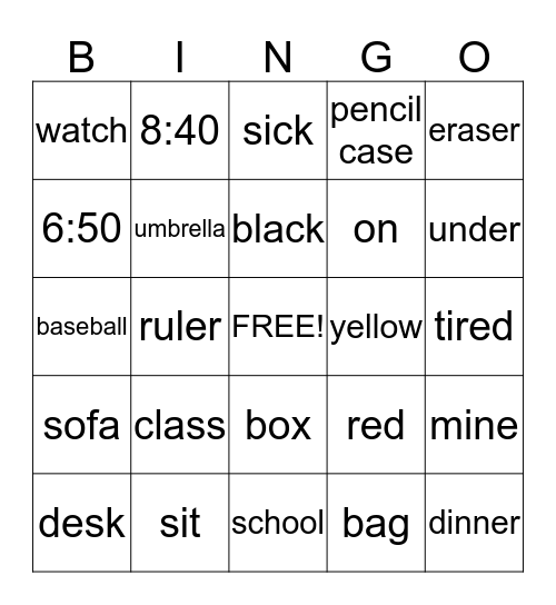 4th grade Review Bingo Card