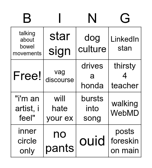 hbd danna~! Bingo Card