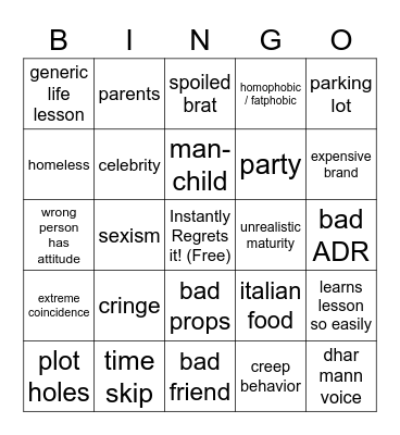 Dhar Mann Bingo Card