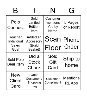 Polo BINGO Card