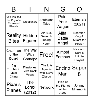 Red Flag Bingo Card