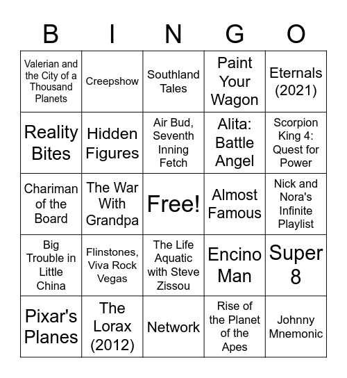 Red Flag Bingo Card