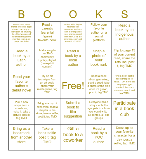 Hufflepuff Bingo Card