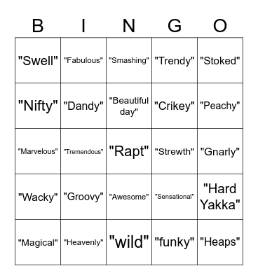 Call Center Vocabulary Bingo Card