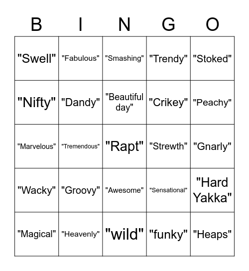 Call Center Vocabulary Bingo Card
