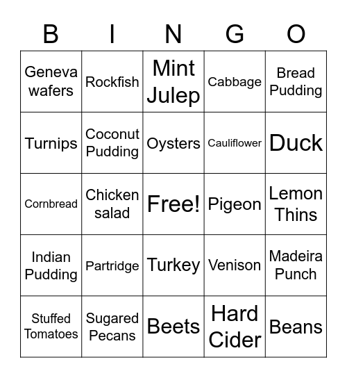 Tippecanoe & Tyler Too Bingo Card