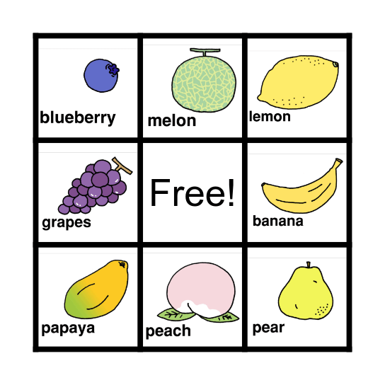 B I N G O Bingo Card