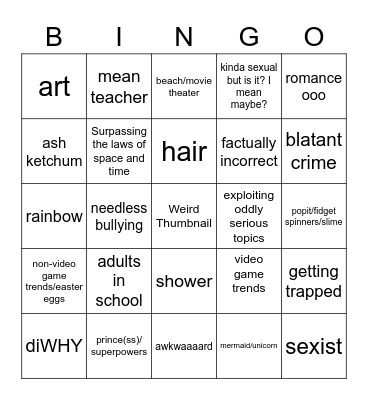 Troom Troom Bingo Card