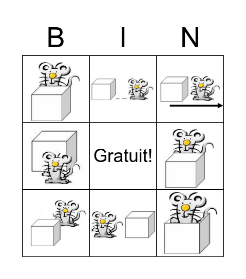 Ou est le souris Bingo Card