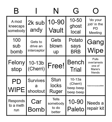 Solothon Bingo! Bingo Card