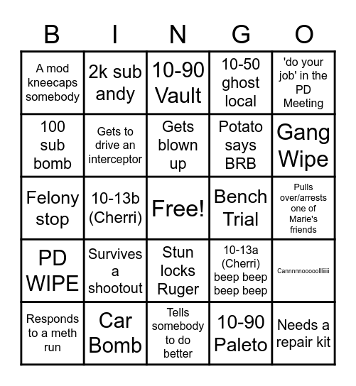 Solothon Bingo! Bingo Card