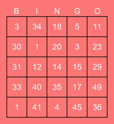 2022新年快樂！～ Bingo Card
