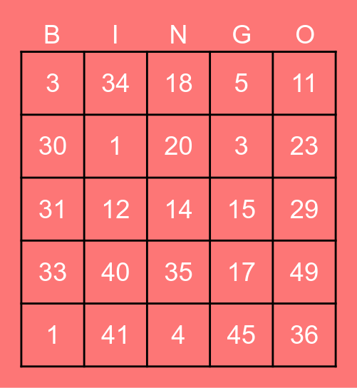 2022新年快樂！～ Bingo Card