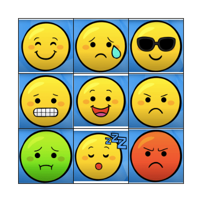 Feelings Bingo Card