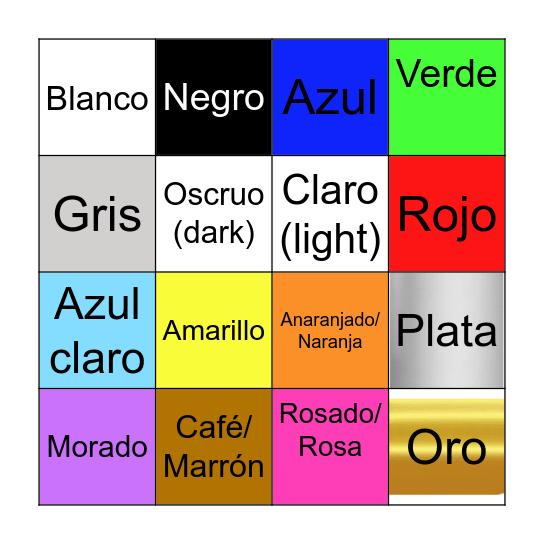 ¡Lotería! Bingo Card