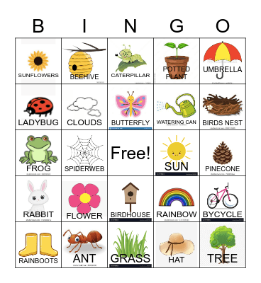SPRING TIME BINGO Card