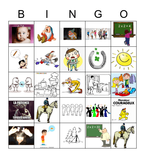 Avoir/Faire Expressions Bingo Card