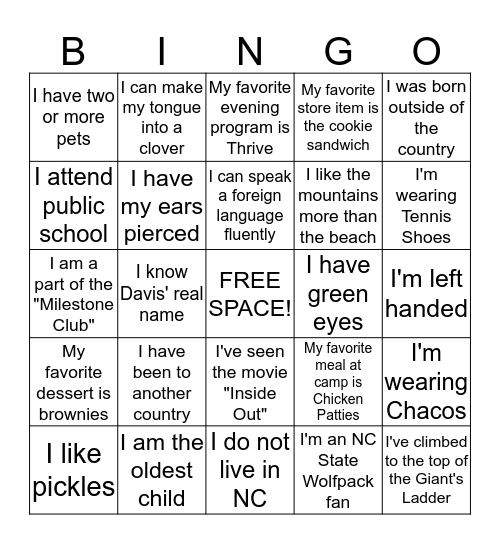 CIT BINGO!  Bingo Card
