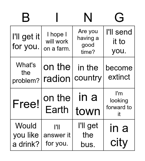 Prject 3 2D Bingo Card