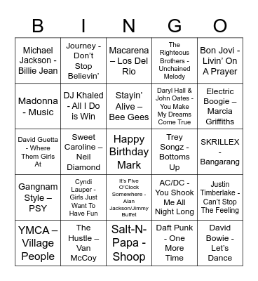 A Little Bit Of Everything Bingo Card