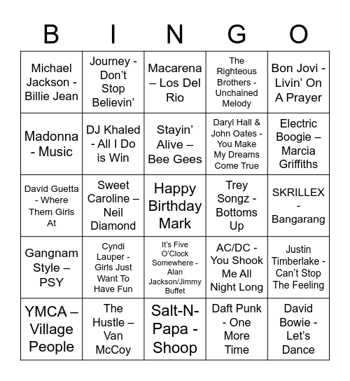 A Little Bit Of Everything Bingo Card