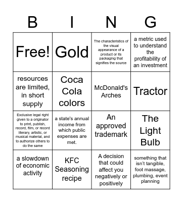 Marketing Bingo Card