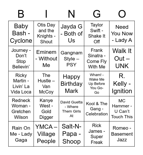 A Little Bit Of Everything Bingo Card