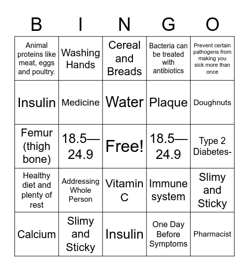 BINGO Card