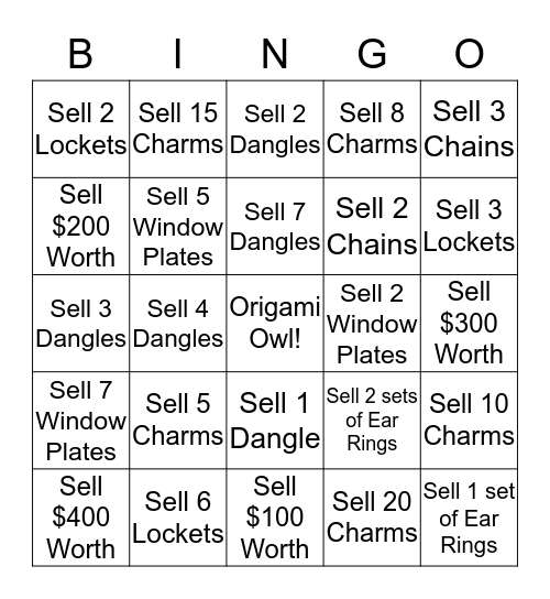 Loyal Party Holder Bingo Card