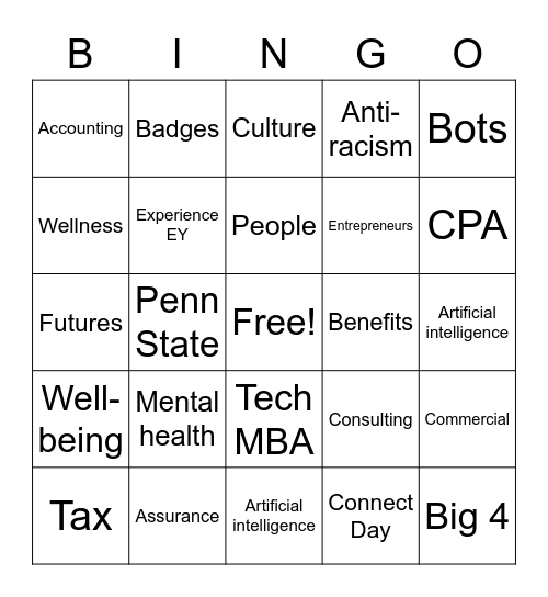 EY Bingo Card