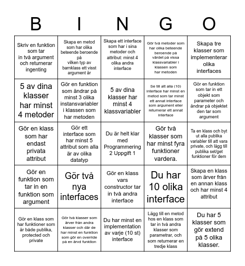 PROG2ASS1BINGO Card