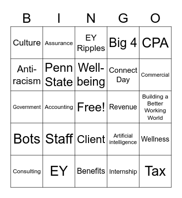 EY Bingo Card