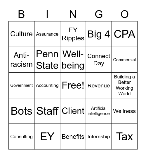 EY Bingo Card