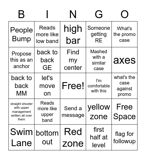 PSCingo Bingo Card