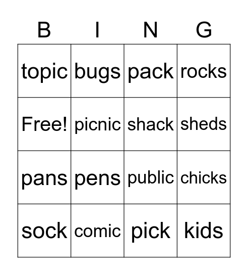 Bingo Card