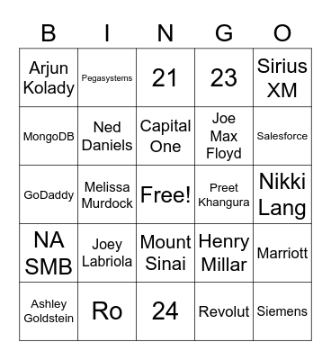 Q4 Bingo Card