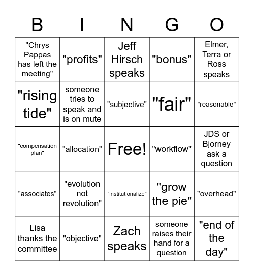 TDS BINGO CARD Bingo Card