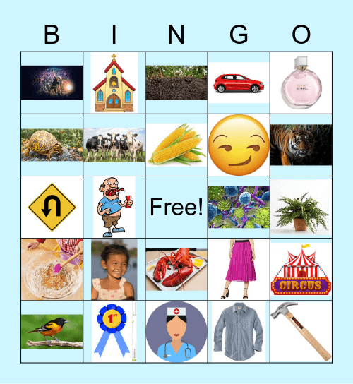Ms. Jenkins' er, ir, ur bingo Card