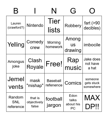 Group Bingo Card