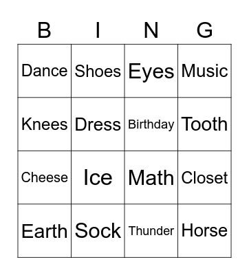 BINGO Card
