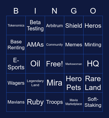 ANDY | Mavian Bingo Card