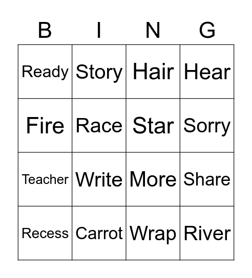 BINGO Card