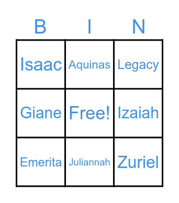 Get to know John Bosco! Bingo Card