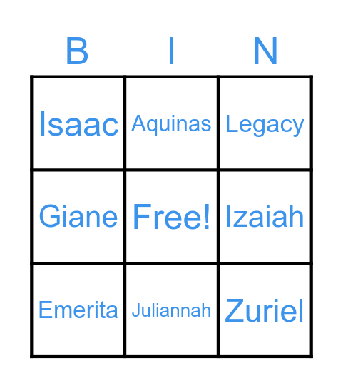 Get to know John Bosco! Bingo Card