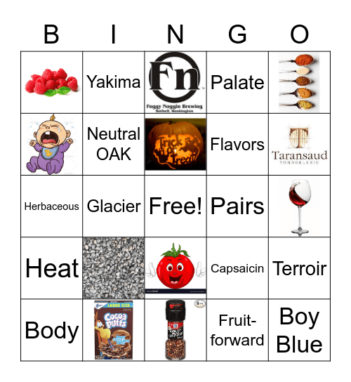 Bordeaux Love Bingo Card