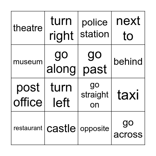 UNIT 3 Bingo Card