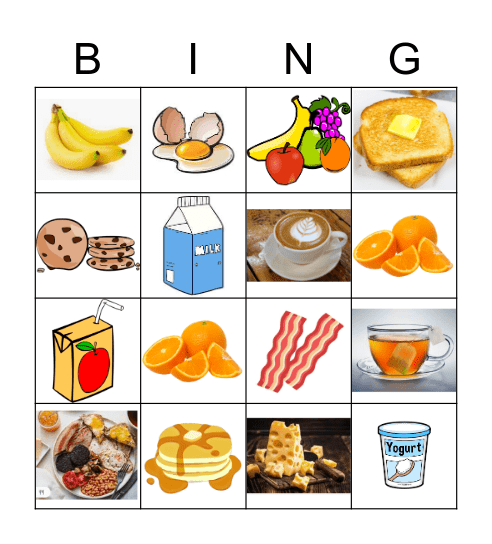 DESAYUNO Bingo Card